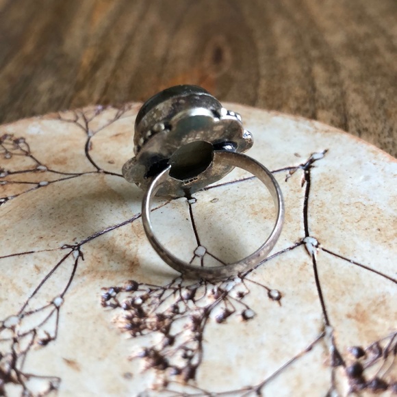 VINTAGE Labradorite Sterling Silver Ring, 5 - Picture 7 of 12